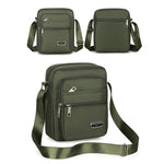 Men's Portable Business Casual Crossbody Bag Multi-compartment Lightweight Waterproof Nylon Shoulder Bag for Travel Daily Use