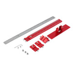 LinkMejor Red Aluminum Alloy Metric/Inch Cabinet Hardware Jig 5mm Drill Guide Cabinet Handle Template Jig