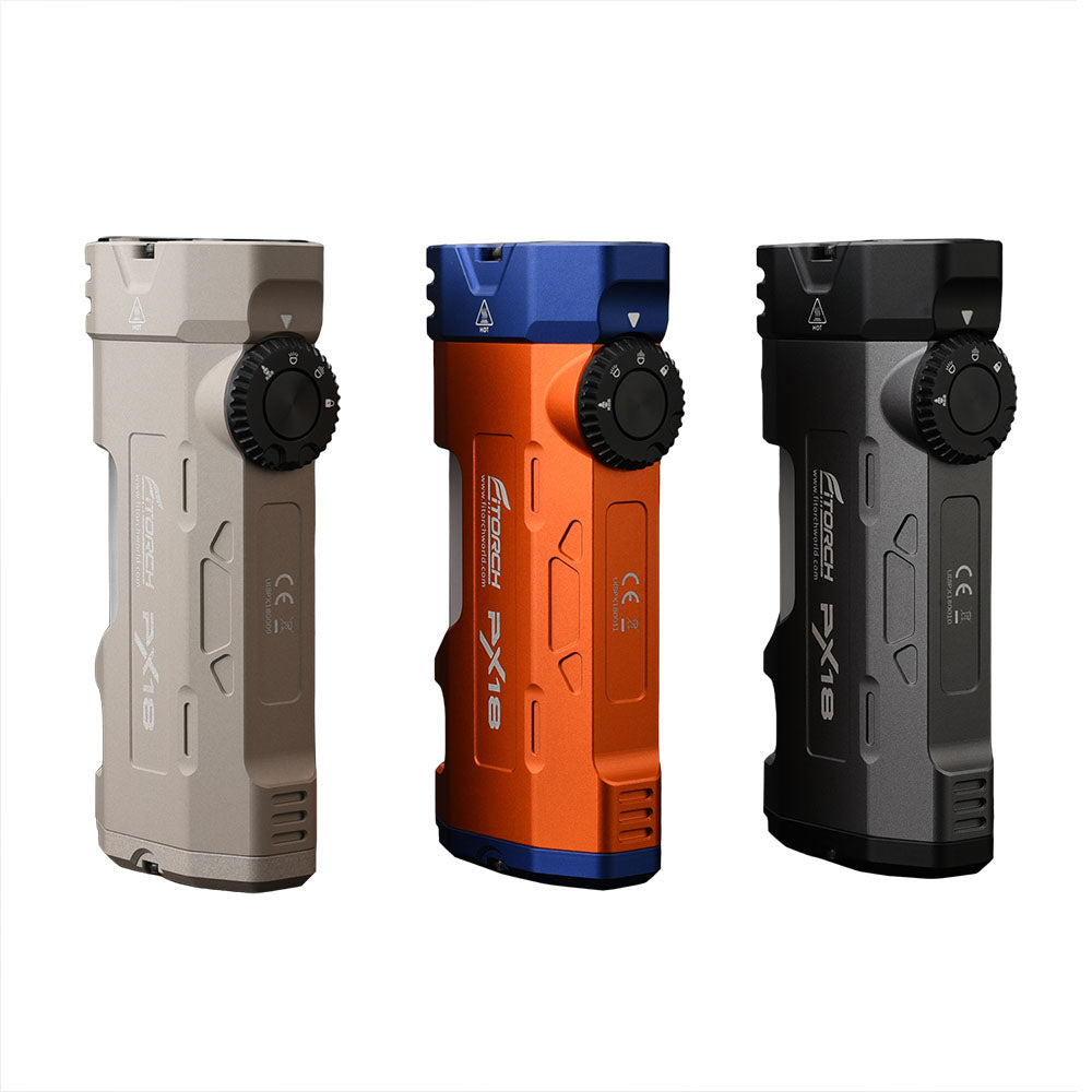 Fitorch PX18 3500 Lumens Magnetic Flashlight with RGB Modes Multi Light Source 5000mAh USB-C Rechargeable IP67 Waterproof for Outdoor