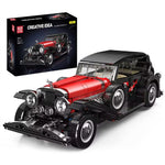 Mould King 10114 Technical Car Toys The Red Vintage Car Building Block Assembly Oldtime Car Brick Set Kids Christmas Gift