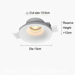 Elfeland GU10 Recessed Gypsum Downlight Anti-Glare Round/ Square LED Spotlight for Living Room Bedroom Home Lighting