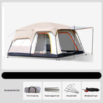 Xmund Large Camping Tent Quick Setup two-bedroom one-living room Shelter Waterproof Tent with Canopy for Outdoor Family Adventures
