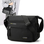 Waterproof Nylon Men Crossbody Bag Large Capacity Multiple Pockets Zipper Shoulder Bag Fashion Casual Outdoor Travel Messenger Bag