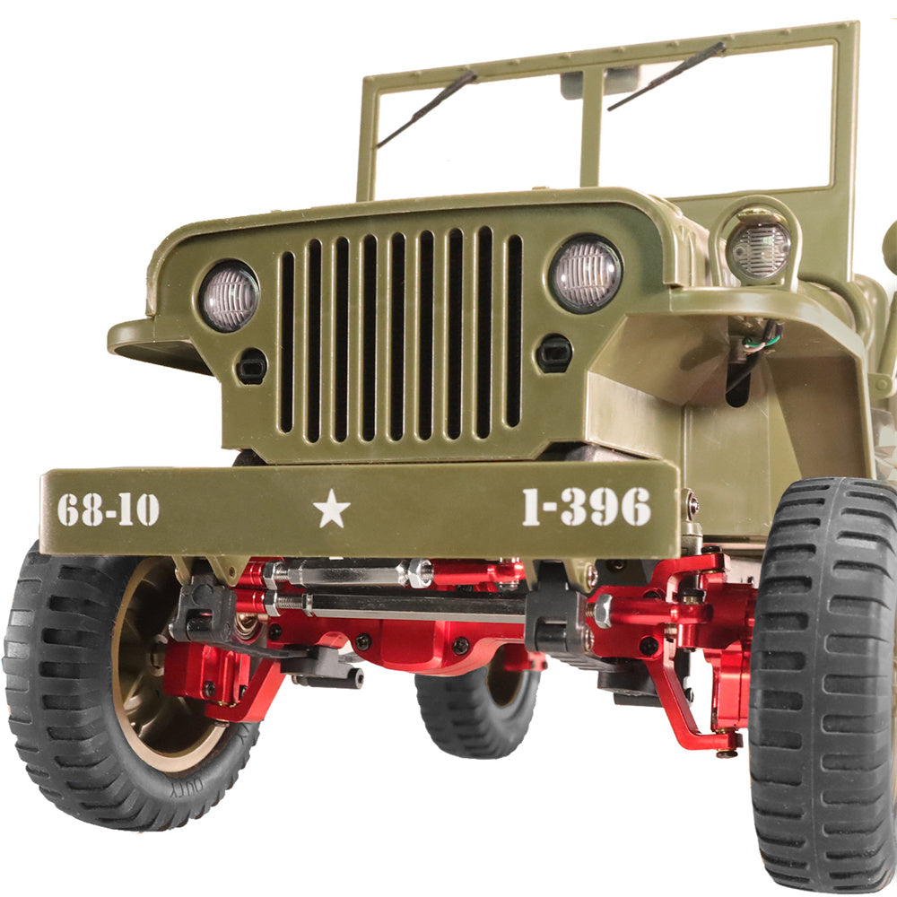 Upgraded Full Metal Front Rear Door Bridge Axle for JJRC C8815 1/10 Willys Army Truck Retro RC Car Vehicles Models Spare Parts Accessories