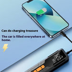 150Psi Portable Smart Electric Air Pump Power Bank Preset Tire Pressure 6000mAh Cordless Dual Digital Display Air Compressor