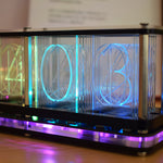 LinkMejor® DIY Imitate Glow Clock Kit Full Color RGB Glow Tube Clock LED Music Spectrum Kit