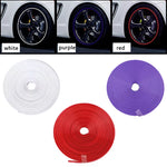 8M Universal Car Hubcap Wheel Rim Protector Stickers Anti-Scratch Anti-Scuff Auto Tire Rim Plated Strip Protective Decoration