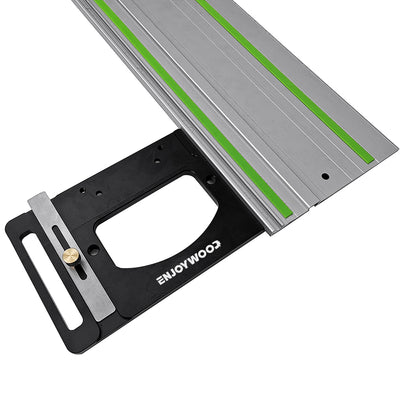 LinkMejor Aluminum Alloy Track Saw Square Guide Rail Angle Stop Woodworking 90 Degree Right Angle Guide Plate Square Cutting Everytime for Makita / Festool