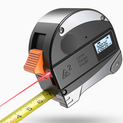 LinkMejor 30M Laser Rangefinder Anti-fall Steel Tape High Precision Infrared Digital Laser Distance Meter Measure Distance Tool Tape