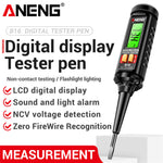 LinkMejor B16 Digital Tester Pen 12V-300V Non-Contact Voltage Detection LCD Display Sound and Light Alarm Flashlight Function Auto Shutdown