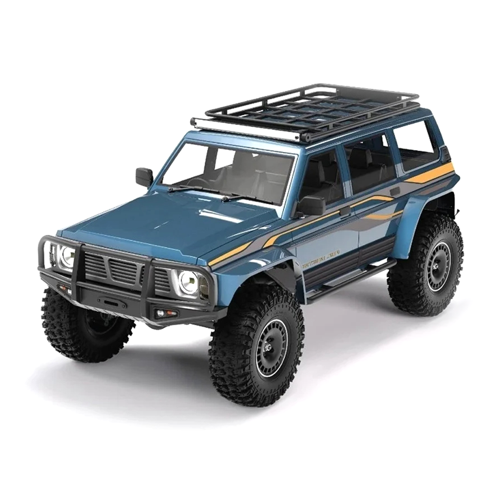 LinkMejor YK4107 1/10 2.4G 4WD RC Car Rock Crawler Two Speed Differential Lock LCG Chassis Tank Turn LED Lights Monster Off-Road Pickup Climbing Truck Vehicles Models Electric Remote Control Simulation Toys