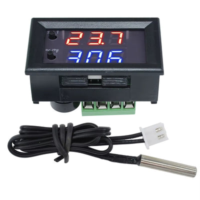 DC 12V LED Digital Thermostat Temperature Control Electronic Thermometer Thermo Controller Switch Module NTC Smart Temp Sensor