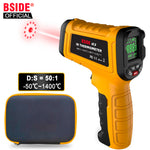 LinkMejor Infrared Thermometer -50~1400C Professional 50:1 Digital IR-LCD Temperature Meter Non-contact Laser Thermometers Pyrometer