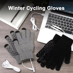LinkMejor Winter Electric Heated Gloves USB Rechargeable Electric Heated Gloves Warm Gloves for Men Women Motorcycle Snowboard Cycling Unisex Hand Warmer Driving
