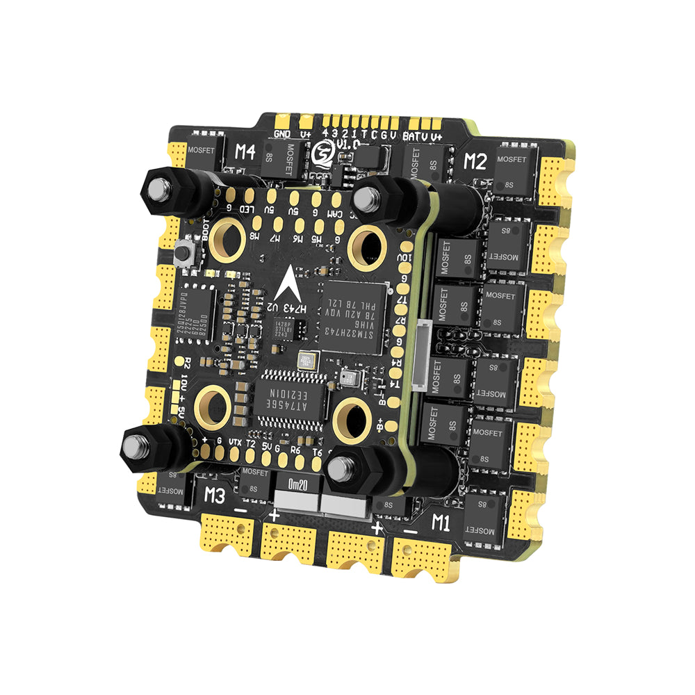 30.5*30.5mm LinkMejor H743 V2 & E130 G2 / E160 G2 Stack H743 ICM42688P FC 8S 12S 130A / 160A ESC with AM32 / BLHeli_32 for RC FPV Racing Drone