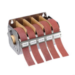 LinkMejor Stainless Steel Sanding Sandpapers Box Set 25mm*6m five-axis Pull-out Abrasive Cloth Roll for Metal Woodworking Abrasive Grits 150/240/320/400/600
