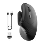 LinkMejor T27 2.4G Wireless Vertical Gaming Mouse 1200/2400/3200DPI 6-Key Ergonomic Mice for Office Working