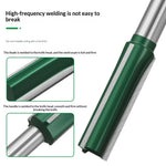 3-Blade Straight Router Bit Set Alloy Steel Woodworking Tool Compatible with Electric Engraver Router Handle Cutting Trimming Milling