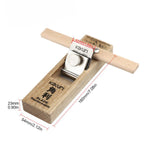 LinkMejor Woodworking Hand Plane 42mm Carbon Steel Replaceable Blade 180mm Hardwood Body Carpenter Smoothing Tool