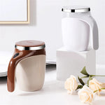 Magnetic Automatic Self Stirring Cup Stainless Steel Temperature Difference Coffee Mixing Cup Smart Blender Thermal Cup