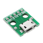 5pcs Micro USB To Dip Female Socket B Type Microphone 5P Patch To Dip 2.54mm Pin With Soldering Adapter Board