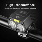 LinkMejor USB Rechargeable Bike Light, Super Bright 1800 Lumen Wide Angle View Bicycle Lights, Easy To Install Bike Front Lights, Bicycle Headlight Safety Flashlight