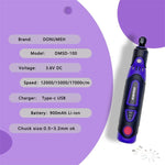 LinkMejor DMSD-100 Cordless Mini Electric Rotary Tool 3-Speed USB Rechargeable Grinder with 82 Accessories for Engraving Polishing Cutting DIY Projects Lightweight