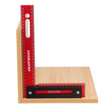 LinkMejor 300x200mm Aluminum Alloy Precision Woodworking Square Right Angle Ruler with Base