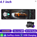 4.1inch Car Stereo 1Din Car Radio 60W FM Remote Control Multimedia Player Bluetooth MP5 Player Support TF Card Autoradio