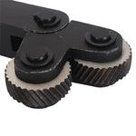 7pcs Steel Dual Wheel Knurling Tool Set with Diagonal Linear Knurl Wheel 0.5/1/2mm Pitch
