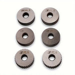 7pcs Steel Dual Wheel Knurling Tool Set with Diagonal Linear Knurl Wheel 0.5/1/2mm Pitch