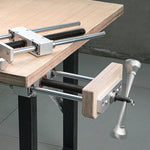 LinkMejor Woodworking Vise MG0-000-0060A Heavy Duty Dual Link Clamp 0-300mm Range Aluminum Alloy Stainless Steel