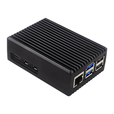 Raspberry Pi 5 Passive Cooling Case Aluminum Alloy Dissipation Striped Shell Box