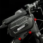 LinkMejor Bike Top Tube Bag Touchscreen 6.5'' Phone Holder Case Waterproof Reflective Large Capacity Front Beam Bag for MTB