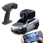 LinkMejor M646 RTR 1/64 2.4G 4WD Mini FPV Drift RC Car Wifi 720P Camera Photos Videos VR App Control Built In Gyro LED Light Desktop Micro 3 Speed On-Road Racing Remote Vehicles Models Toys