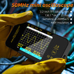 LinkMejor OT5 50MHz Mini Oscilloscope Single Channel 200MSa/s Sampling Rate Portable Digital Signal Analyzer USB Powered Compact Design