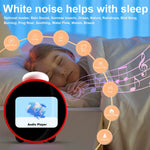 X8 AI Smart Alarm Clock with 2.8-inch LCD Display Voice Assistant Multi-Language Supported Type-C Charging Weather Forecast White Noise Sleep Aid Alarm Clock