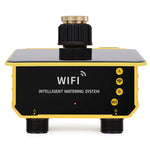 Smart WiFi Solar Irrigation Controller Dual Outlet Automatic Watering Timer Rain Sensor App Remote Control Garden Lawn Pool Sprinkler System 2CH IPX5