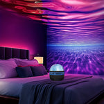 LinkMejor Ocean Wave Projector LinkMejor Night Light USB Rechargeable Ripple Atmosphere Lamp for Bedroom, Home Theater, Room Decoration, Holiday Gift, Wedding