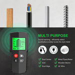 5-in-1 Stud Finder Wall Scanner with Backlit Display - Accurately Detect Wood Metal Studs Live AC Wires Enhanced Depth Detection Essential Tool for Home Improvement and Construction