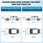 190T Polyester Car Full Covers All Weather Automobiles Outdoor With Windproof Strap 6 Reflective Strips for Sedans Coupes Silver UV Risistant Rainproof Dustproof Snowproof