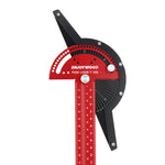 LinkMejor Aluminum Alloy 300mm Angle Positioning T Square Posi Lock Ruler Woodworking Edge Ruler Angle Measure Ruler Scriber Carpentry Tool
