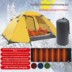 6 Zones Smart Heating Blanket 40 To 65℃ 3 Gear Insulation Heated Mat USB Powered for Outdoor Camping Hiking