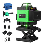 LinkMejor 4D 16 Line Green Laser Level IP54 Self-Leveling 4000mAh Battery Touch Screen for Indoor/Outdoor Construction