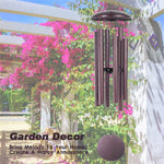 Outdoor Deep Tone Wind Chimes 45° Memorial Wind Chimes Metal Pipe Wind Chime