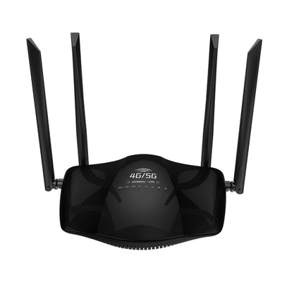 4G CPE Wireless Router 300Mbps High-Speed 4 High-Gain Antennas 32 Users LAN WAN Ports SIM Card Slot Plug and Play Secure Encryption Heat Dissipation