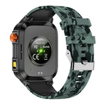 LinkMejor V35 2.01-inch HD Screen LED Flashlight 1100mAh Massive Battery Compass Voice Assistant bluetooth Call Heart Rate Blood Oxygen Monitor Sleep Monitoring Multi-sport Modes IP68 Waterproof Smart Watch