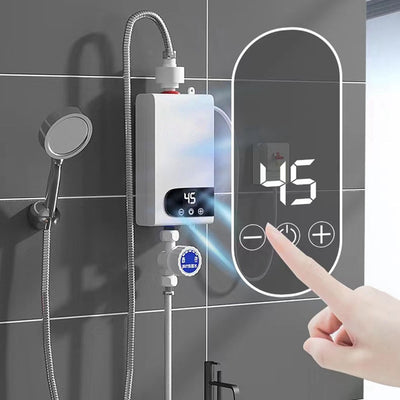 LinkMejor 4500W Tankless Instant Electric Water Heater HD Touch Screen Shower System for Bathroom and Kitchen