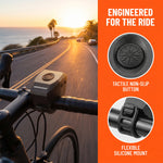 LinkMejor 120dB MTB Electric Bells with Strap Mountain Bike Loud Bell Type‑C Charging Electronic Super Loud Bell E-bike Scooter