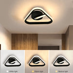 Triangle/Square/Round Black Modern LED Acrylic Ceiling Light Brief Lamp Surface Mount Fixture Light